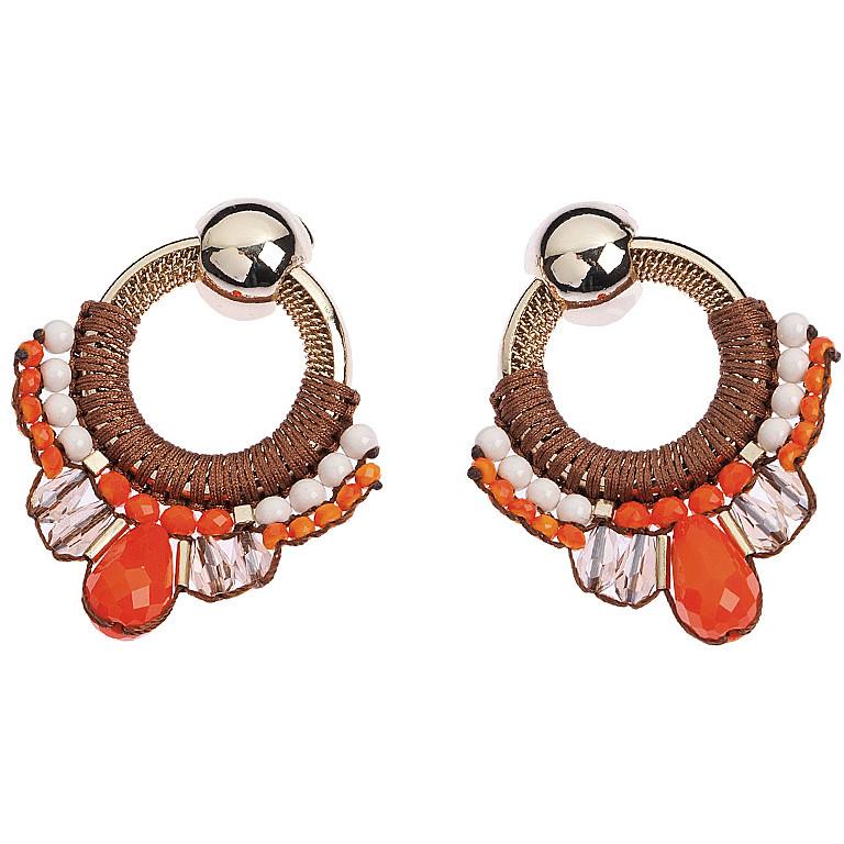 Orecchini Da Donna con Cristalli, Perline E Strass