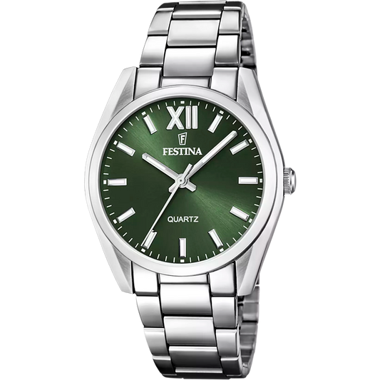 OROLOGIO FESTINA F20622/4 COLLEZIONE ALLEGRIA, CINTURINO IN ACCIAIO VERDE, DONNA.