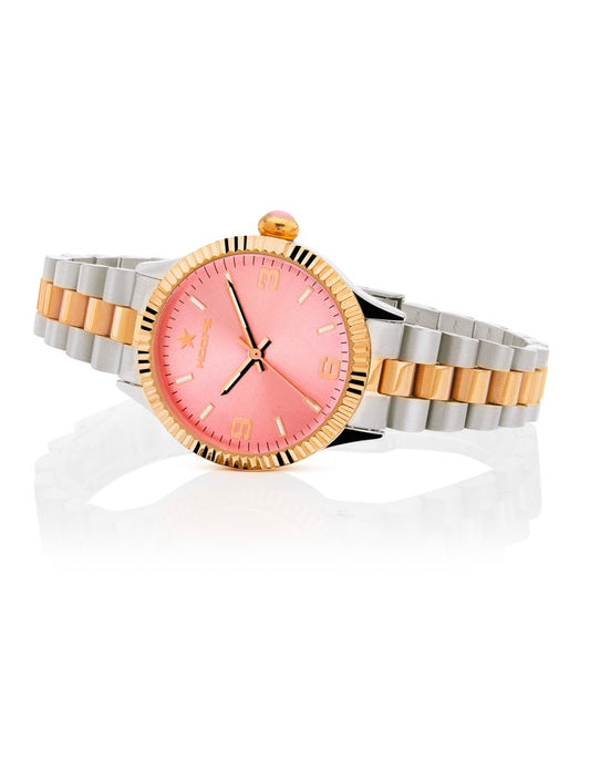 2618LSRG05 _OROLOGIO HOOPS NEW LUXURY SILVER AND GOLD ROSA