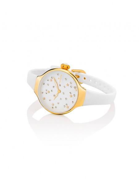 2639LG-02 _OROLOGIO HOOPS NOUVEAU CHÉRIE SLIDING ETOILE GOLD BIANCO