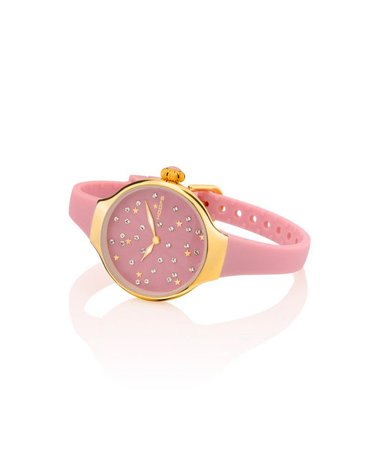 2639LG-05_OROLOGIO HOOPS NOUVEAU CHÉRIE SLIDING ETOILE GOLD ROSA CIPRIA