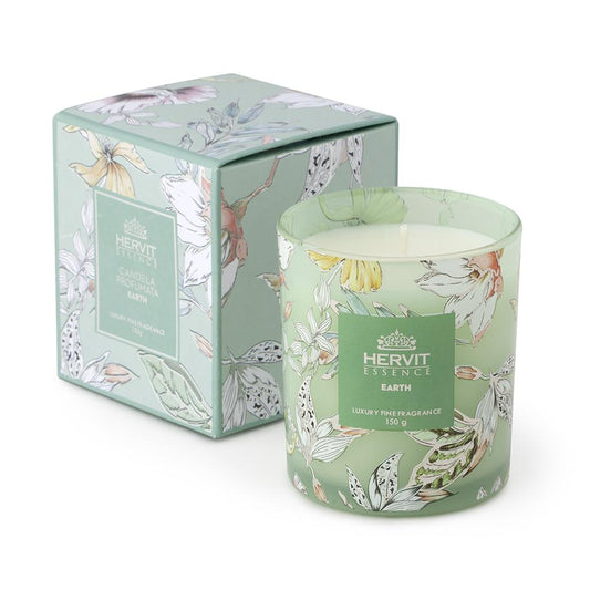HERVIT_28027 CANDELA PROF.BLOOMS EARTH 150G 7X8CM