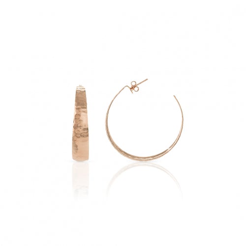 Orecchini Hammered in bronzo dorato rosa_491294