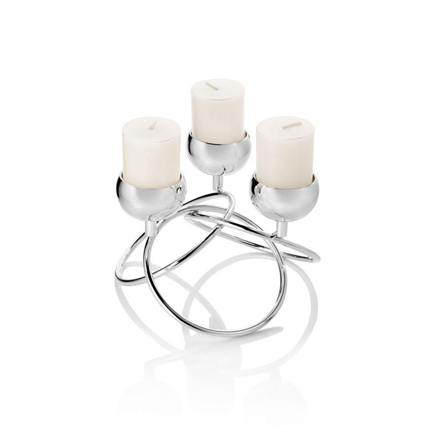 CANDELIERE IN METALLO A 3 FIAMME 77054